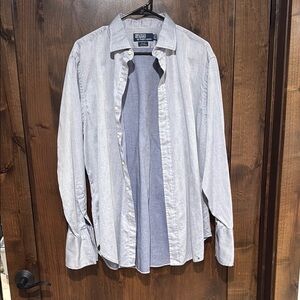 Men's Blue Polo by Ralph Lauren Philip 100% Cotton Shirt 16.5 -34